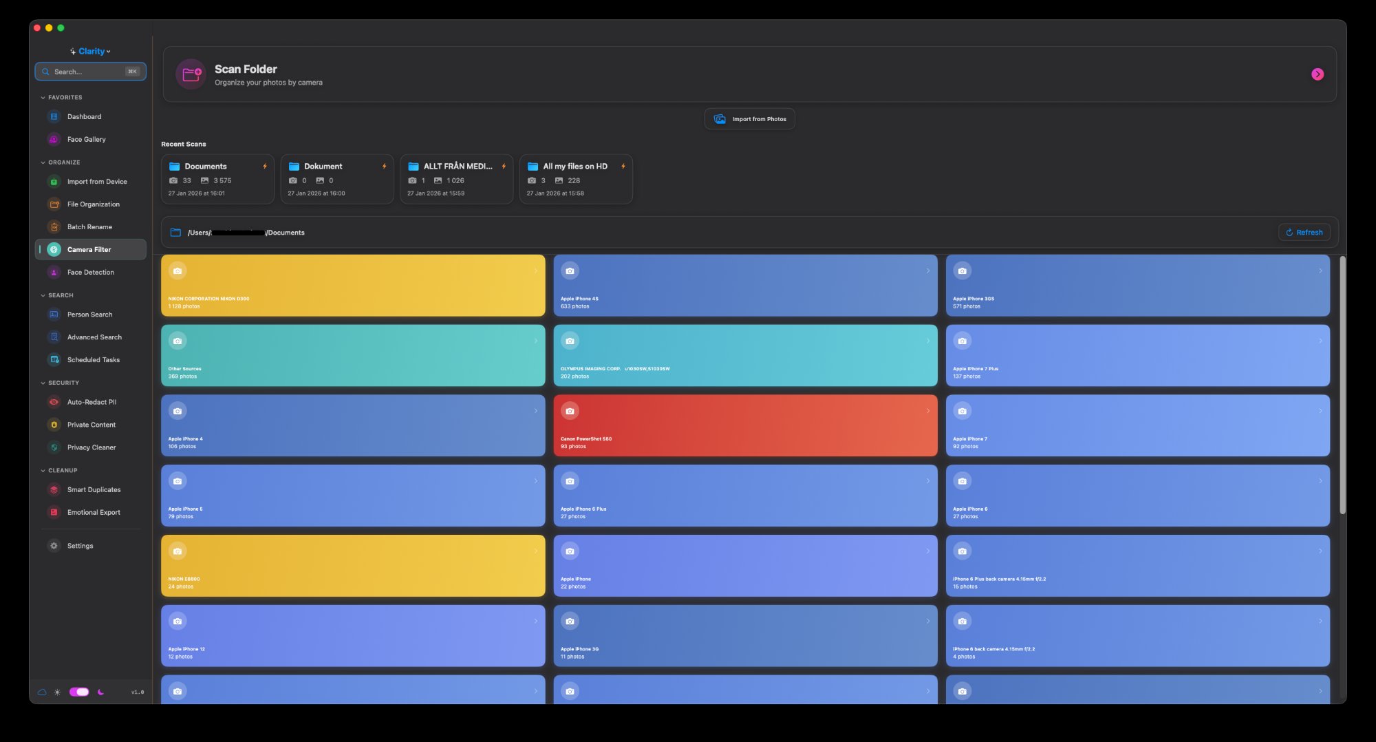 Camera & Device Import