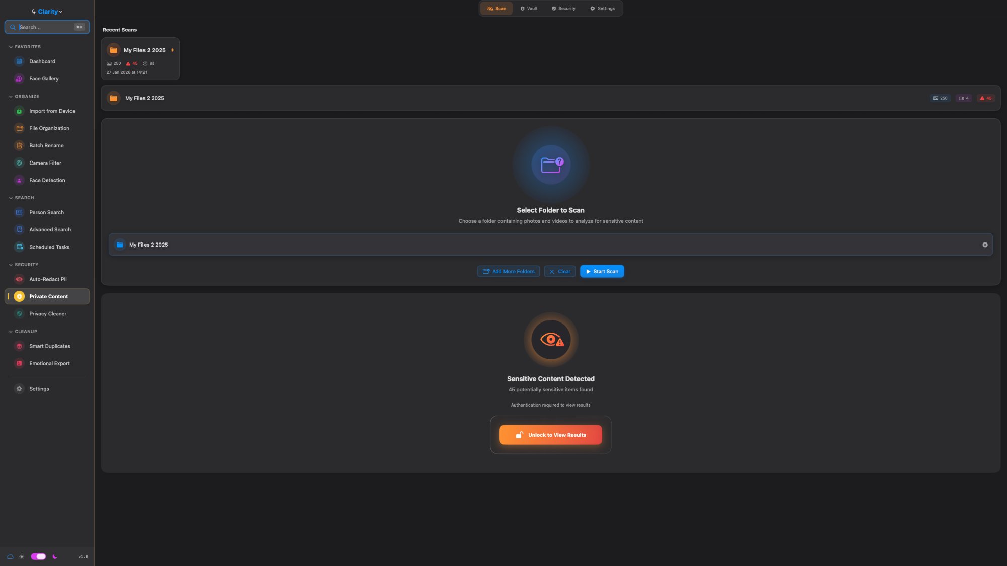Private Content Detection