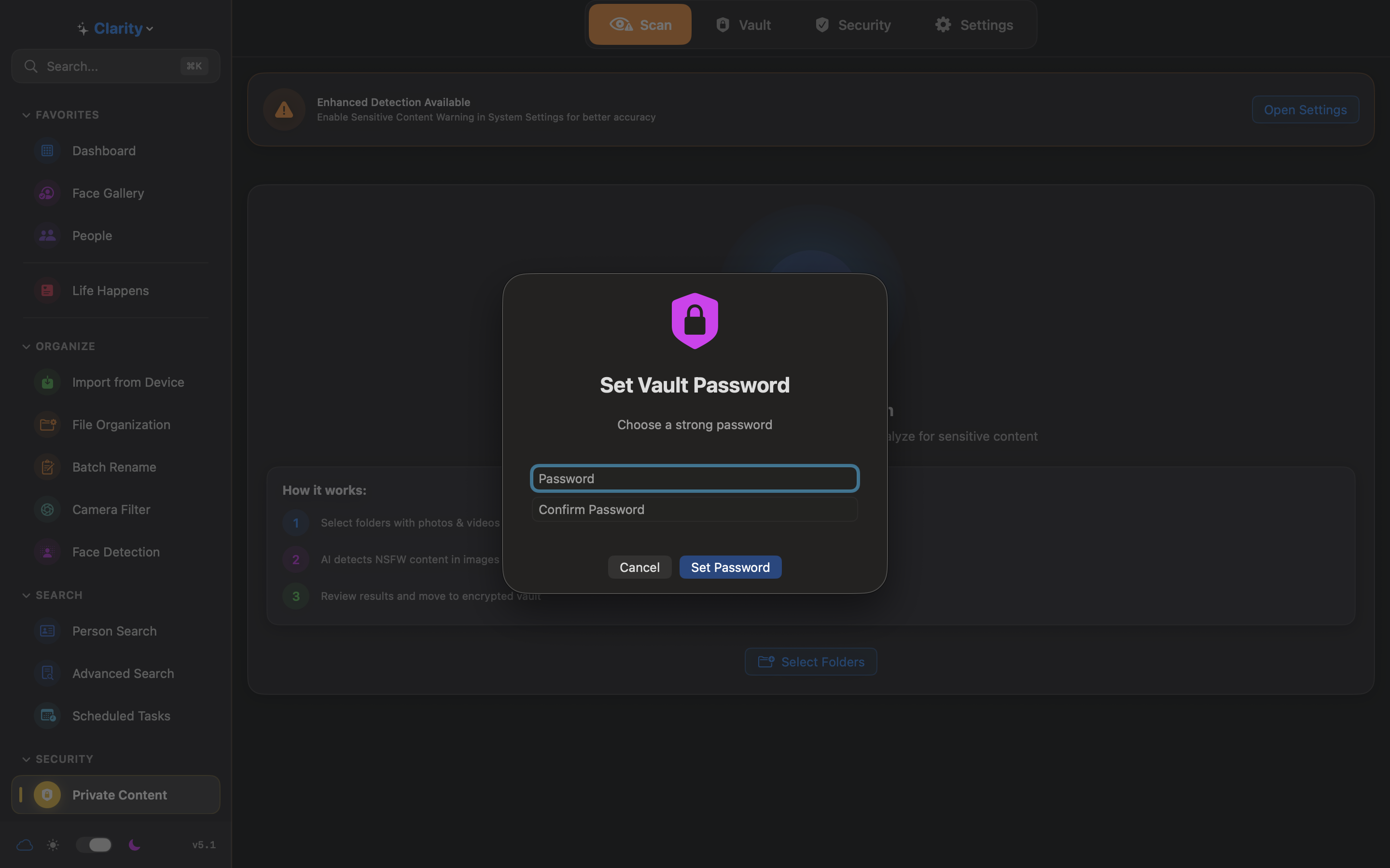 Private Content Vault